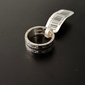 Thomas Sabo Sterling Silver and Black Men's Ring